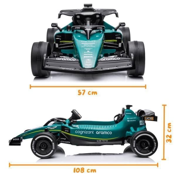 Elektrisk Bil för Barn - Aston Martin Formel 1 - 12V - 1 till 6 år - Grön