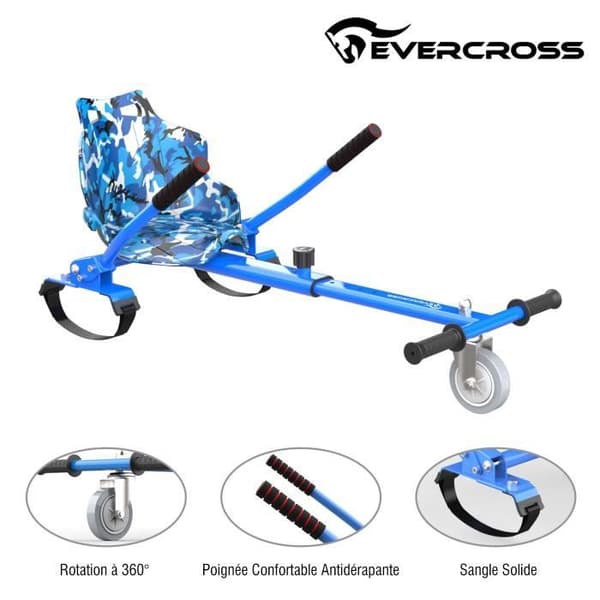 EVERCROSS Hoverboard Gyropod 6.5" Blå Hoverkart Blå förstärkt självräknande LED-ljus Bluetooth Motor 700W Barn