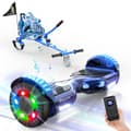 Miniatyrbild 1 av 4: EVERCROSS Hoverboard Gyropod 6.5" Blå Hoverkart Blå förstärkt självräknande LED-ljus Bluetooth Motor 700W Barn