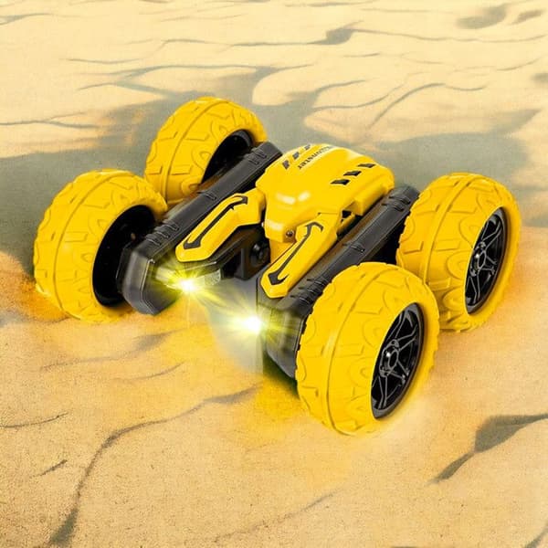 Fjärrstyrt terrängfordon med 4-hjulsdrift och LED, tornadofunktion, 360° rotation, ljudeffekter, hastighet upp till 14 km/h