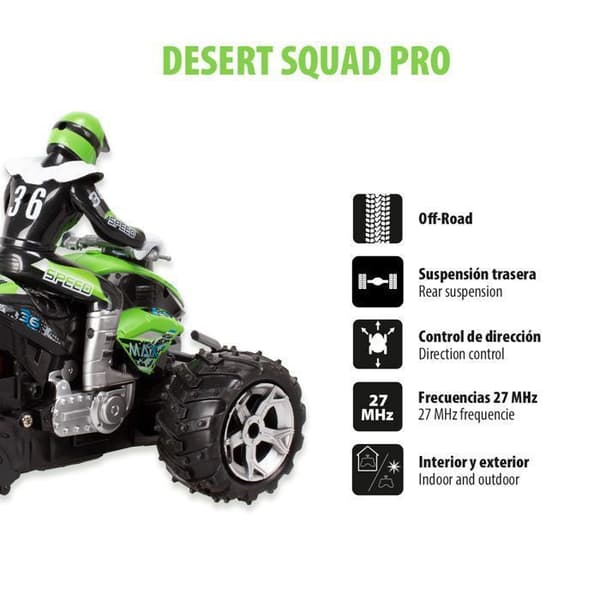 Desert Squad Pro, fjärrkontrollbil för flickor +6 år, 4x4 fjärrkontroll all terräng, utomhus och inomhus
