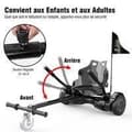 Miniatyrbild 4 av 4: EVERCROSS Hoverboard Gyropod 6.5 tum Svart Hoverkart Svart självbalanserande LED-ljus Bluetooth Motor 700W Barn