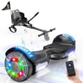 Miniatyrbild 1 av 4: EVERCROSS Hoverboard Gyropod 6.5 tum Svart Hoverkart Svart självbalanserande LED-ljus Bluetooth Motor 700W Barn