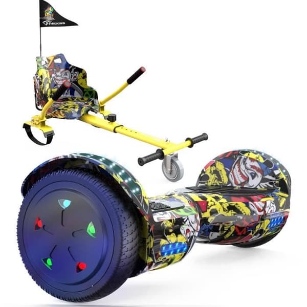 EVERCROSS Hoverboard 6,5 tum Hip Hoverkart Hip Scooter Elektrisk LED-ljus Bluetooth Motor 700W för Barn och Vuxna