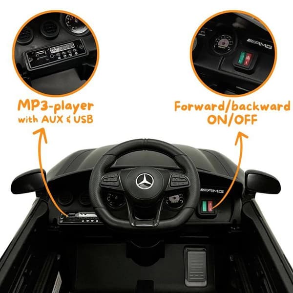 Elbil Barn 12V - Mercedes GT-R AMG - 1 till 5 år - Svart