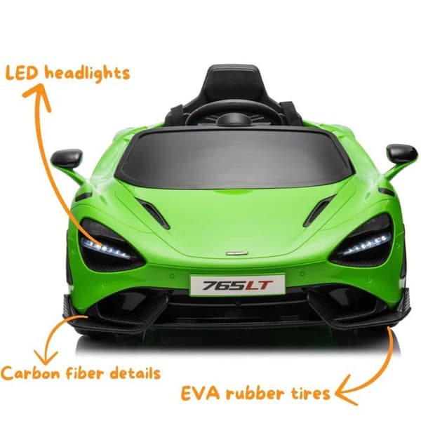 Elbil Barn 12V - McLaren 765LT - 1 till 5 år - Grön