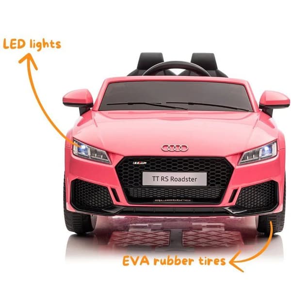 Audi Elbil Barn TT RS - 12V - 1 till 5 år - Rosa