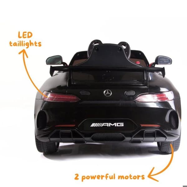 Barnbil 12V - Mercedes AMG GT4 - 1 till 6 år - Svart