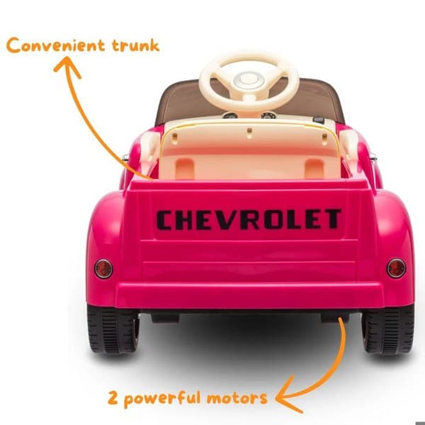 Barnbil 12V - Chevrolet 3100 - 1 till 6 år - Rosa
