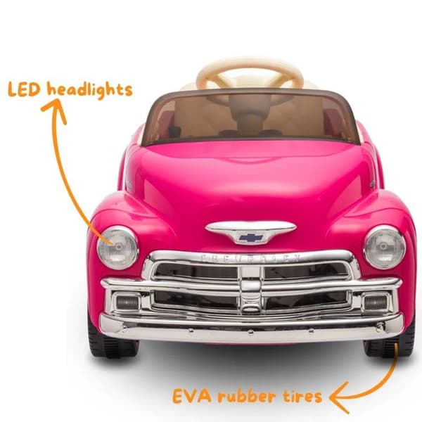 Barnbil 12V - Chevrolet 3100 - 1 till 6 år - Rosa