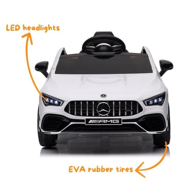 Batteribil 12V - Mercedes CLA45s AMG - 1 till 5 år - Vit