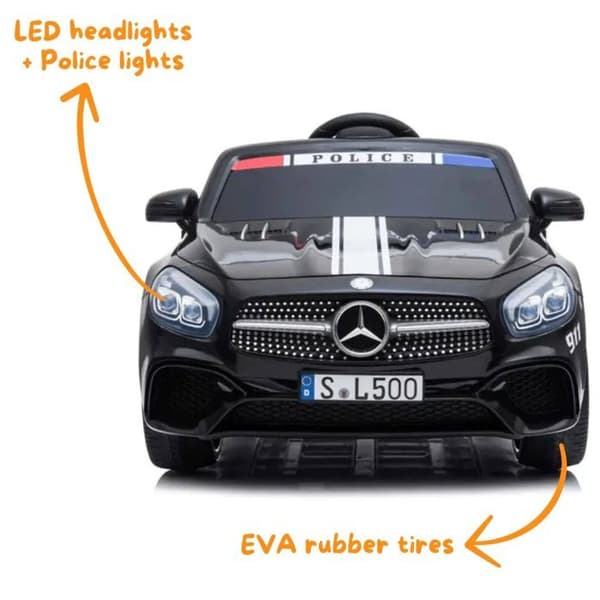 Mercedes Elbil Polis SL500 AMG - 12V - 1 till 6 år - Vit