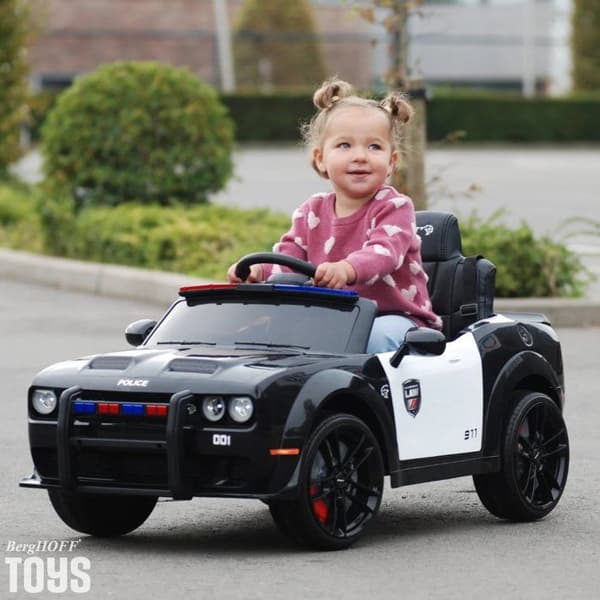 Polisbil Barn 12V - Dodge Charger SRT - 1 till 6 år - Svart