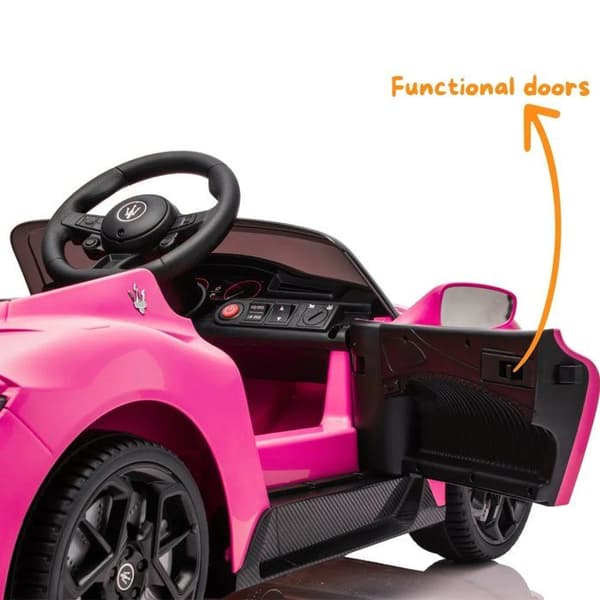 Barnbil 12V - Maserati MC20 Cielo - 1 till 5 år - Rosa