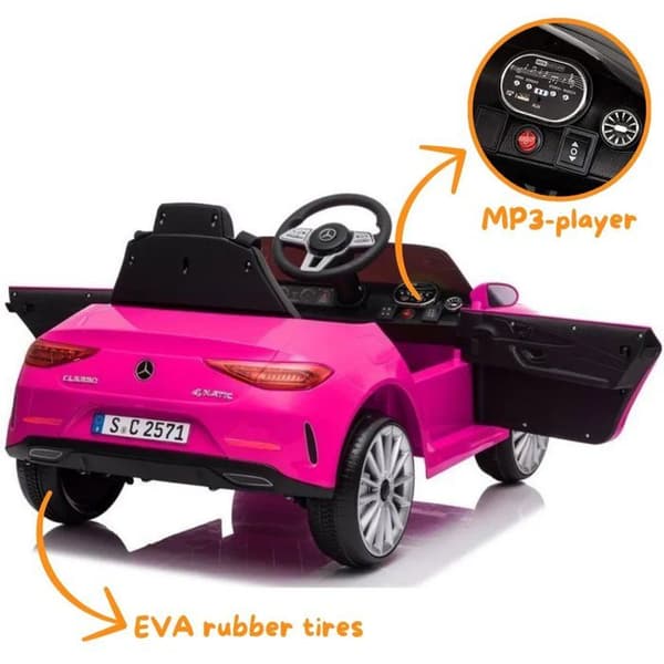 Barnbil Mercedes CLS350 - 12V batteri - 1 till 5 år - Rosa