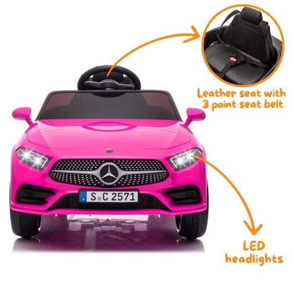 Barnbil Mercedes CLS350 - 12V batteri - 1 till 5 år - Rosa