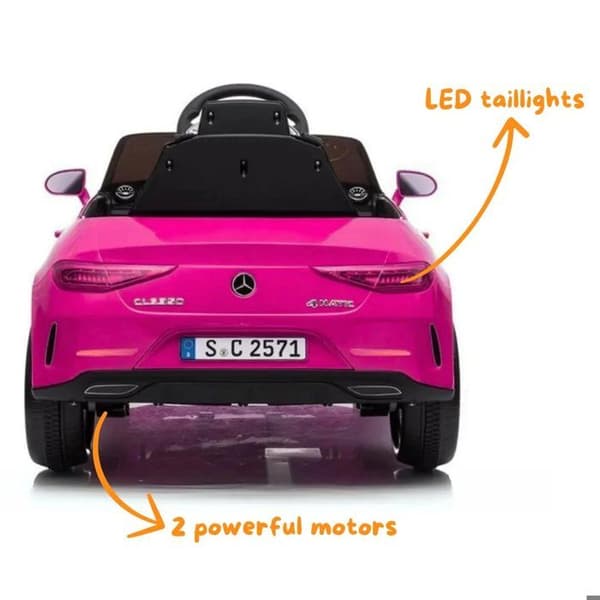 Barnbil Mercedes CLS350 - 12V batteri - 1 till 5 år - Rosa