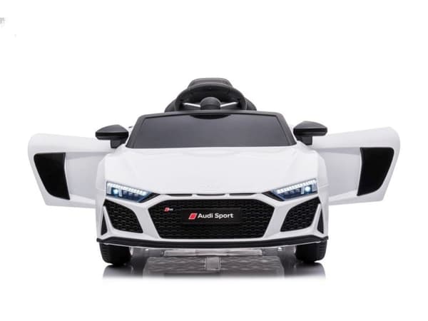 Audi R8 Elektrisk Børnebil - Hvid, 2x45W Motor, 12V Batteri, Forældrefjernbetjening