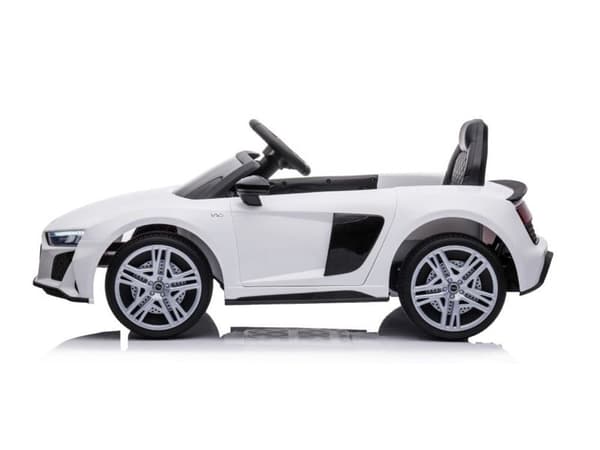 Audi R8 Elektrisk Børnebil - Hvid, 2x45W Motor, 12V Batteri, Forældrefjernbetjening