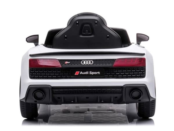 Audi R8 Elektrisk Børnebil - Hvid, 2x45W Motor, 12V Batteri, Forældrefjernbetjening