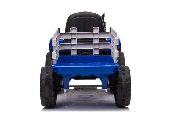 Elektrisk Ride-On Traktor med Trailertilbehør & Fjernbetjening til Børn, 3-8 År, Blå