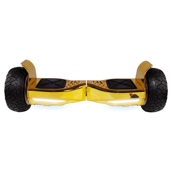Pack Hoverboard Jousituksilla Go Kart, 8.5 tuumaa, Hummer Gold, Standard Range ja musta istuin jossa on kaksoisjousitussarja, Smart Balance
