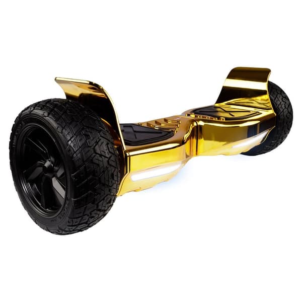 Pack Hoverboard Jousituksilla Go Kart, 8.5 tuumaa, Hummer Gold, Standard Range ja musta istuin jossa on kaksoisjousitussarja, Smart Balance