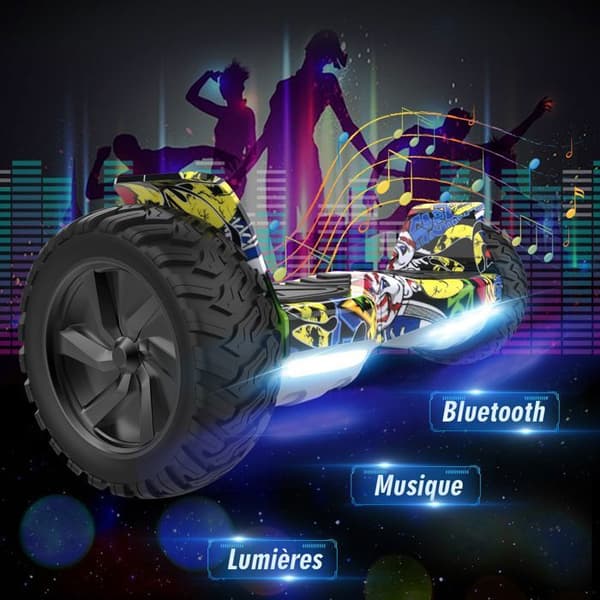 Hoverboard 8,5 tum Hummer All Terrain LED Bluetooth med kraftfull motor Hip-hop idealisk present