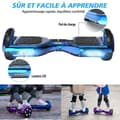 Miniatyrbild 5 av 5: 6,5 tums hoverboard med Bluetooth och LED - RCB - Perfekt present till barn Blue Chrome