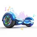 Miniatyrbild 1 av 5: 6,5 tums hoverboard med Bluetooth och LED - RCB - Perfekt present till barn Blue Chrome