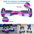 Miniatyrbild 3 av 3: 6,5 tums hoverboard med Bluetooth och LED - RCB - Perfekt present till barn Rosa krom