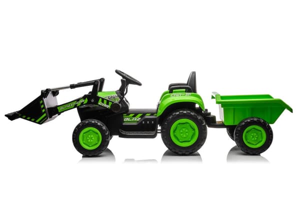Rechargeable tractor with bucket BW-X002A Green