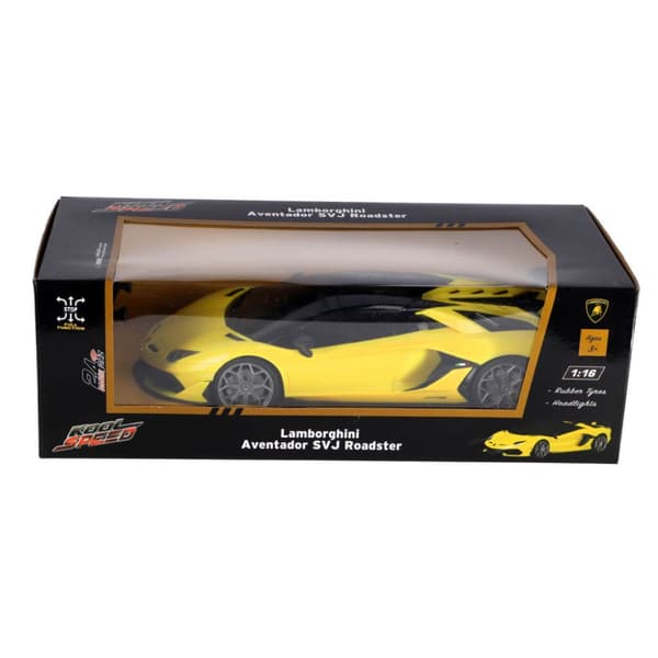 RC Lamborghini Aventador SVJ Roadster 1:16 + vaaleankeltainen