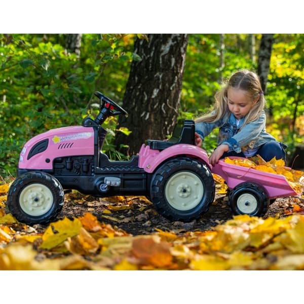 FALK Country Star Pink Gokart + Trailer og Horn Fra 2 år.