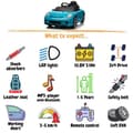 Miniatyrbild 6 av 6: Elbil för barn 12V - RUF GT - 1 till 5 år - Blå