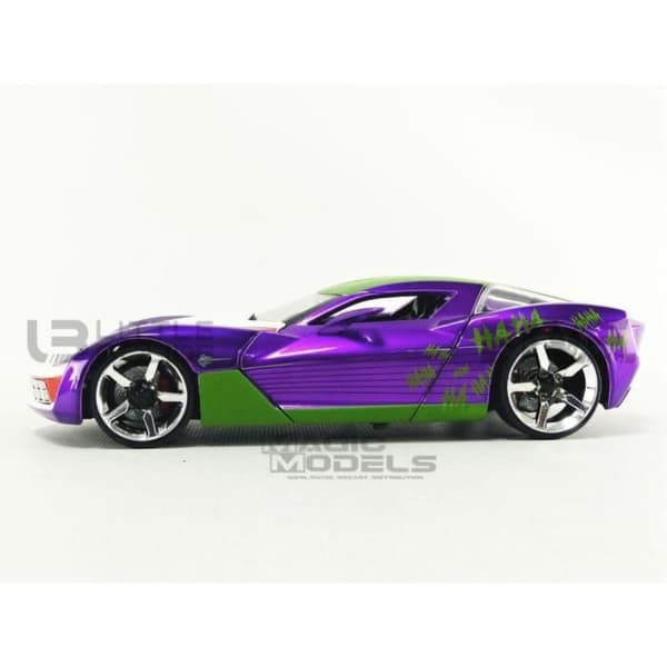 JADA TOYS 1/24 - CHEVROLET CORVETTE STINGROT + JOKER FIGURE - 2009 - 253255020 - 31199PU