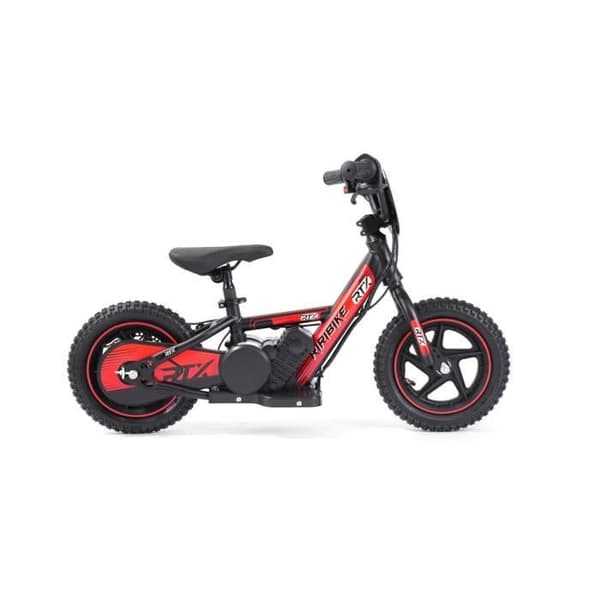 Draisienne elektrisk för barn RIRIBIKE RTX3 24V (12"), röd, Litiumbatteri, Motor 100W, Skivbroms, Mjuk PU-sits