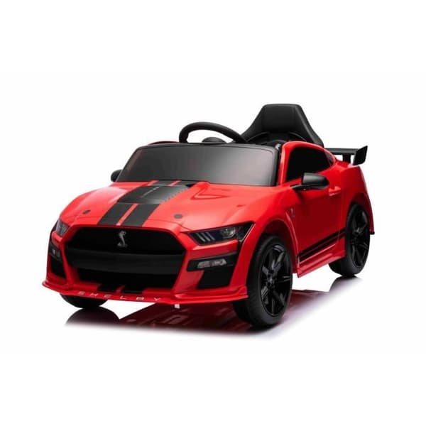 Ford Shelby Mustang GT 500 Cobra elektrisk bil medförande, Röd, 2,4 GHz fjärrkontroll, USB-ingång, LED-lampor