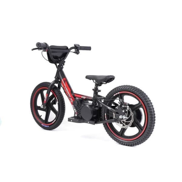 Elcykel för barn RIRIBIKE RTX6 24V (16"), röd, Litiumbatteri, 250W motor, Skivbroms
