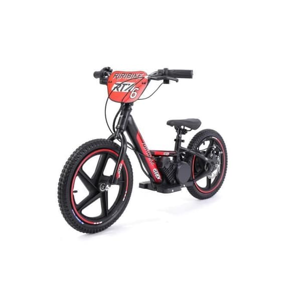Elcykel för barn RIRIBIKE RTX6 24V (16"), röd, Litiumbatteri, 250W motor, Skivbroms