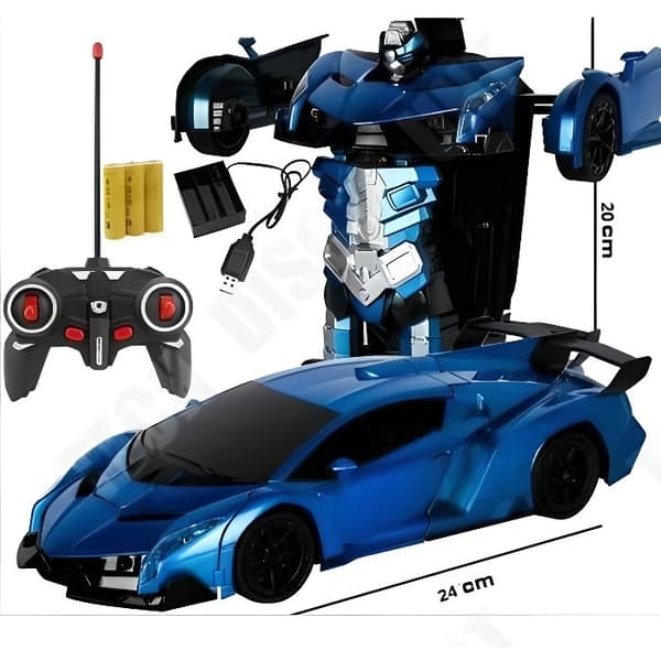 TD® Toy Sports Car - Barn inspirerade av Transformers Movie + Uppladdningsbar blå tråd eller uppladdningsbar batterikontroll