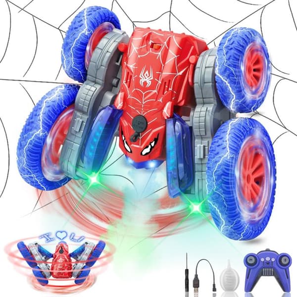 Fjärrstyrd Spider Bil 2.4Ghz - 360° Rotation - Sprayfunktion - med Ljusshow - Lämplig för barn från 3 år+