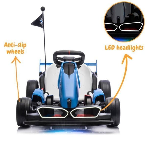 El-elektrisk go-kart för barn BMW - 24V - 5 till 12 år - Driftsfunktion - Blå