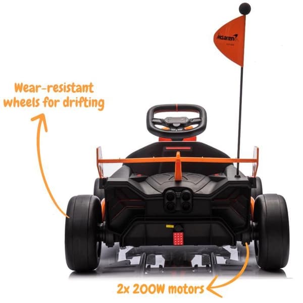 Elbil för barn McLaren - 24V - 5 till 12 år - Driftfunktion - Orange