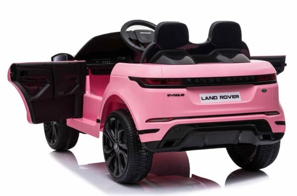 Range Rover Evoque Elbil till barn Pink m/Lithium  + 4x12V + Gummihjul