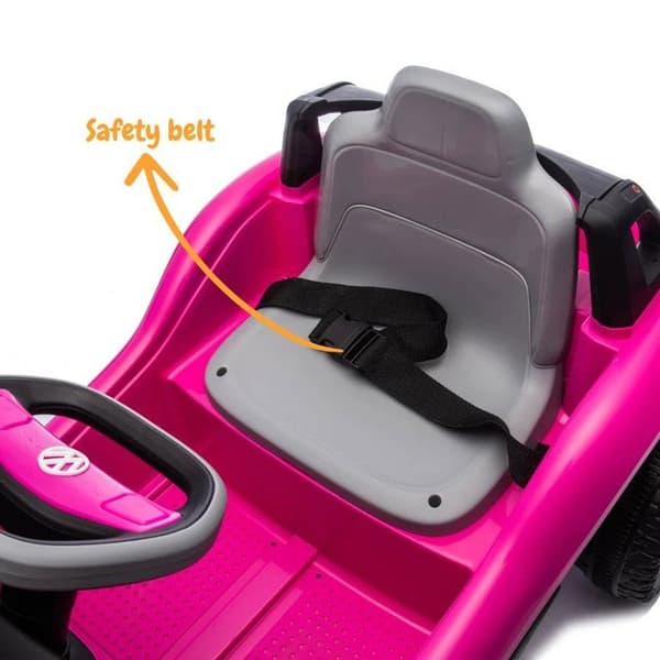 Elbil för Barn 12V - Volkswagen E-Buggy - 1 till 5 år - Rosa