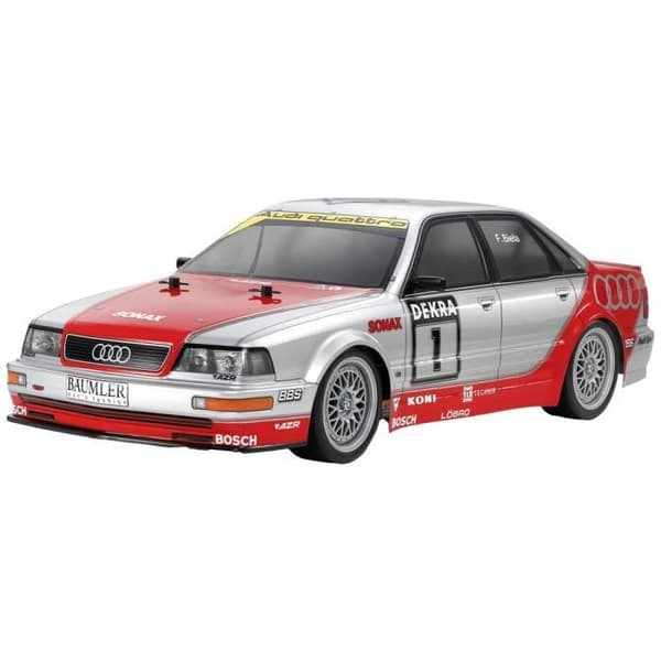 Tamiya TT-02 RC Audi V8 1992 Tourenwagen (TT-02) borstad 1:10 Elektrisk RC Auto Touring Car 4WD (