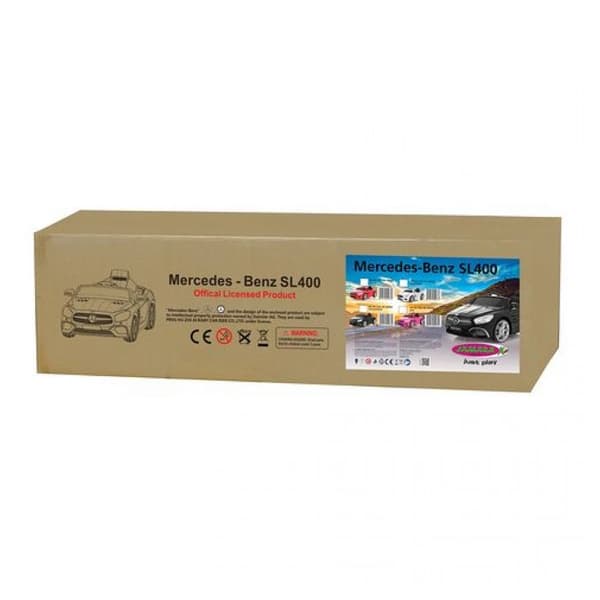 Barnbil - Jamara - Mercedes-Benz SL 400 - Rosa - 12V - Dörrar och LED-lampor