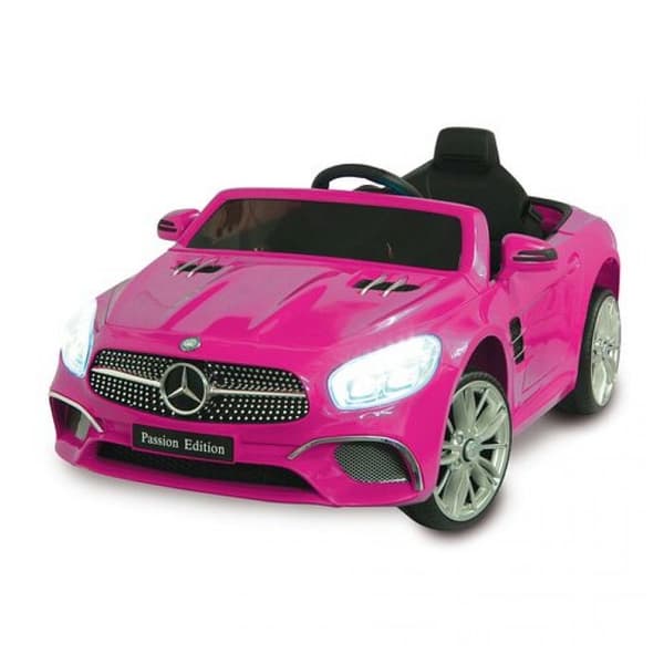 Barnbil - Jamara - Mercedes-Benz SL 400 - Rosa - 12V - Dörrar och LED-lampor