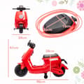 Miniatyrbillede 3 af 9: Elektrisk Motorcykel til Børn, 90x39x61 cm, Rød